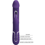 Pretty Love - Kampas Rabbit 3 in 1 Multifunktionsvibrator mit Zunge Violett