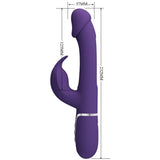 Pretty Love - Kampas Rabbit 3 in 1 Multifunktionsvibrator mit Zunge Violett