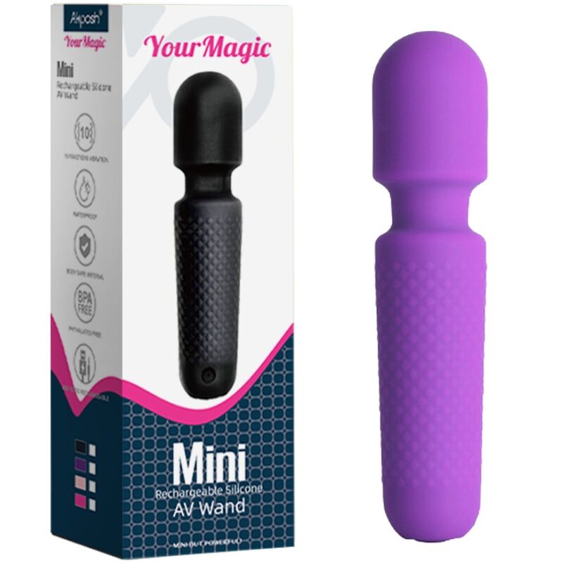 Armony - Your Magic Massager & Vibrator Wiederaufladbar 10 Vibrationen Stab Punkte Lila