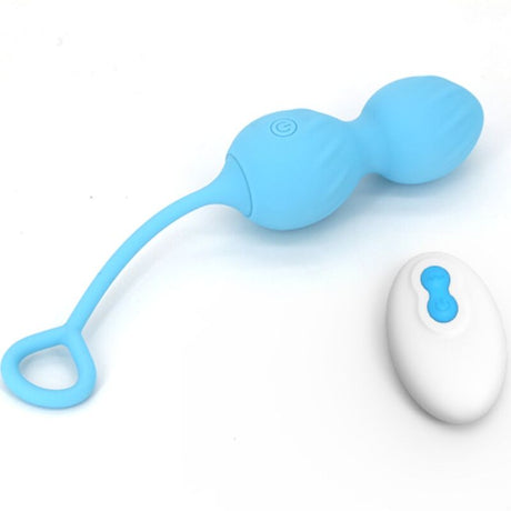 Masturbator Blossoms Vaginal Hantel Vibration Fernbedienung 10 Vibrationen Blau