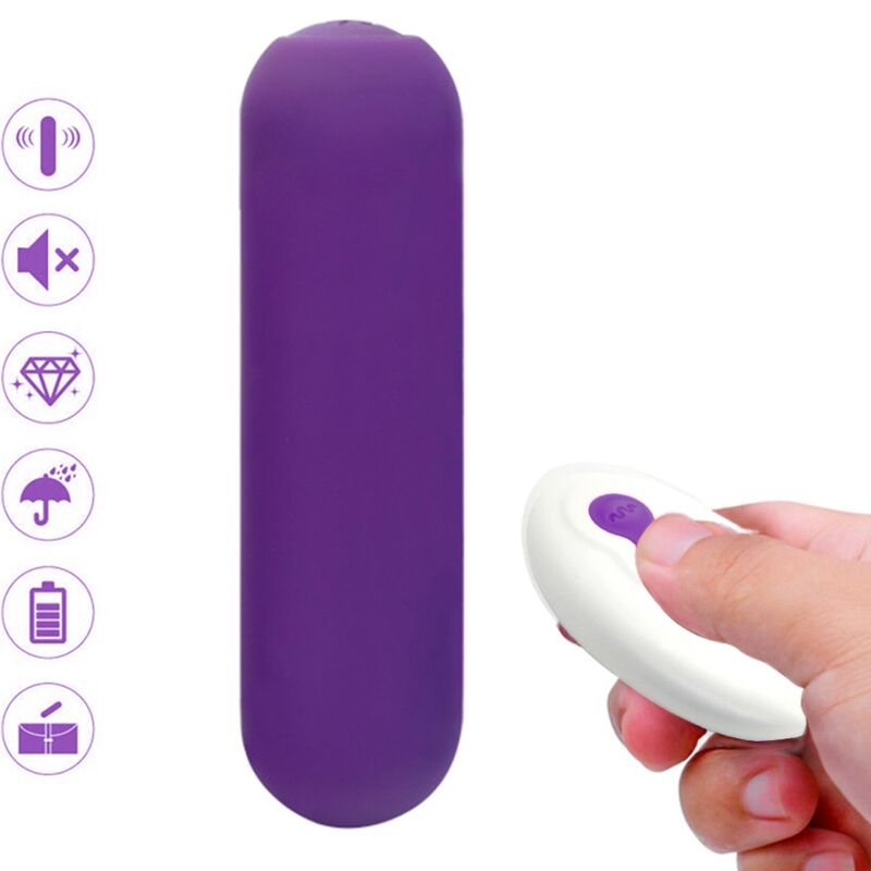 Armony - Splash Joie Vibrator Bullet Silikon Fernbedienung 10 Vibrationen 75 x 19 cm Lila