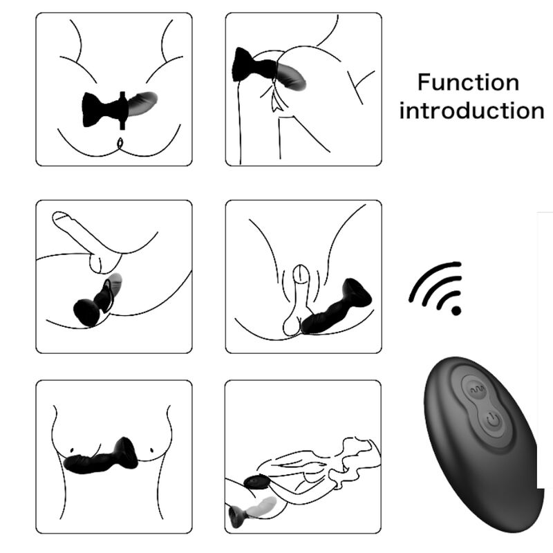 Armony - Extreme A Bloom Rose Vibrator & Analstecker Fernbedienung Schwarz