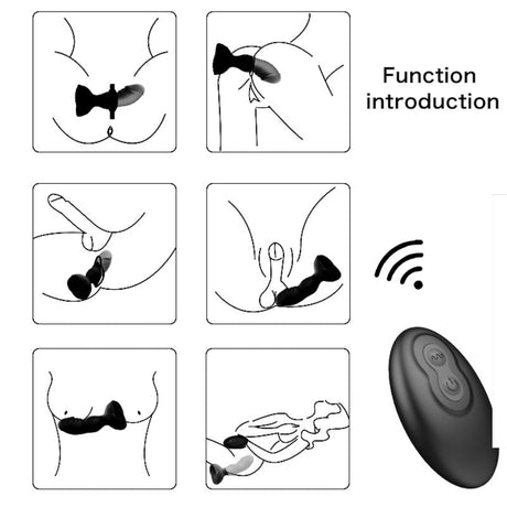 Armony - Extreme A Bloom Rose Vibrator & Analstecker Fernbedienung Schwarz