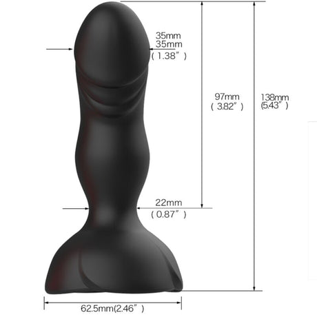 Armony - Extreme A Bloom Rose Vibrator & Analstecker Fernbedienung Schwarz