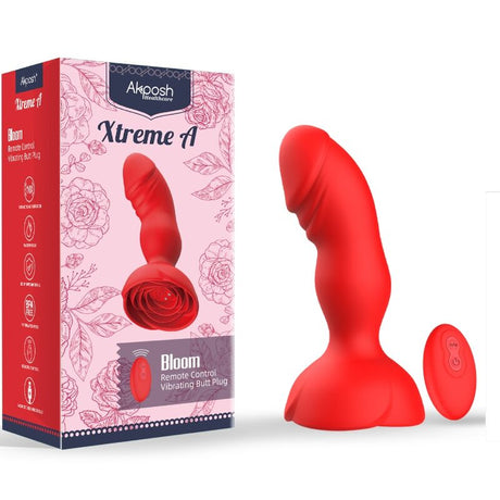 Armony - Extreme A Bloom Rose Vibrator & Analstecker Fernbedienung Rot