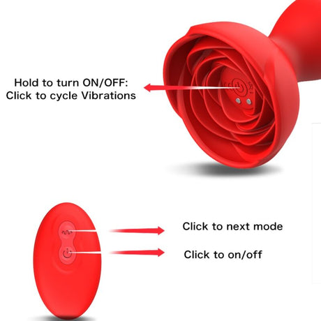 Armony - Extreme A Bloom Rose Vibrator & Analstecker Fernbedienung Rot