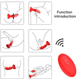 Armony - Extreme A Bloom Rose Vibrator & Analstecker Fernbedienung Rot