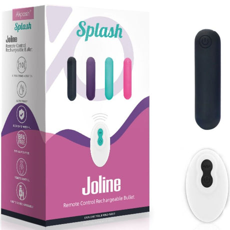 Armony - Splash Joline Vibrator Bullet Silikon Fernbedienung 10 Vibrationen 65 x 15 cm Schwarz