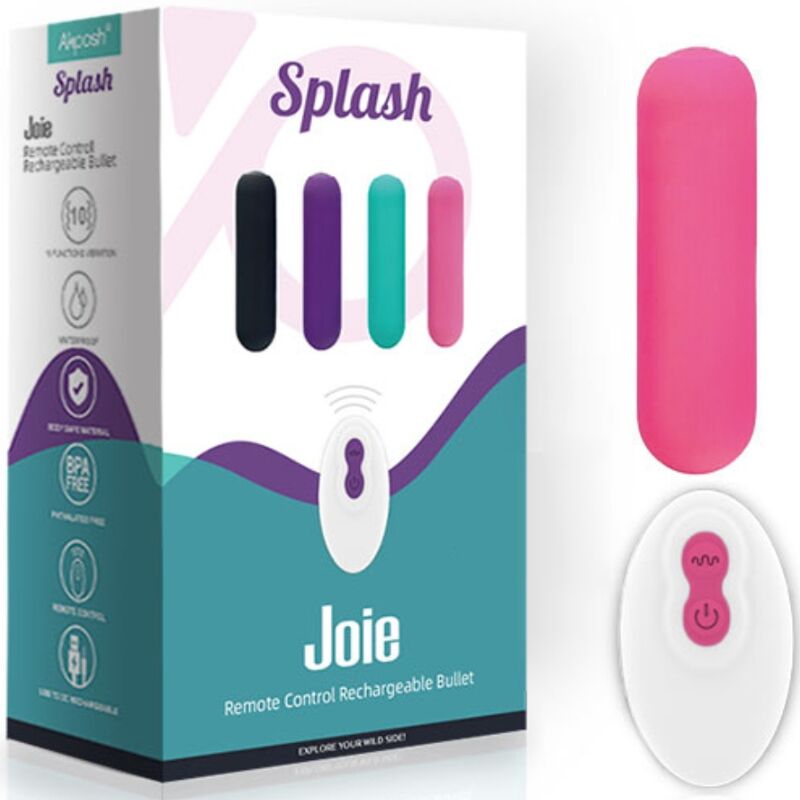 Armony - Splash Joie Vibrator Bullet Silikon Fernbedienung 10 Vibrationen 75 x 19 cm Rosa