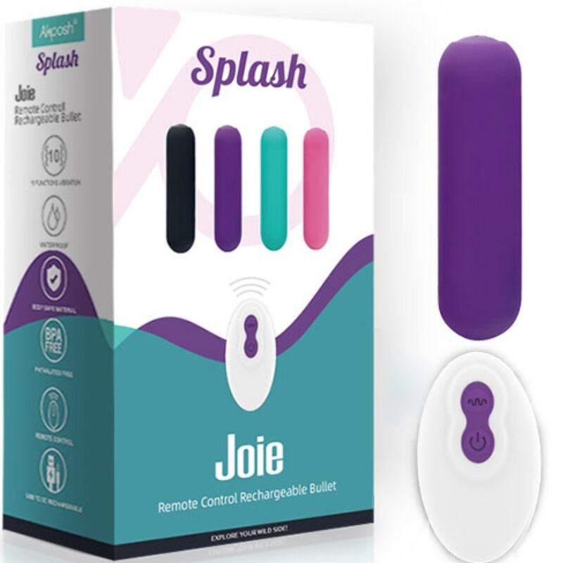 Armony - Splash Joie Vibrator Bullet Silikon Fernbedienung 10 Vibrationen 75 x 19 cm Lila