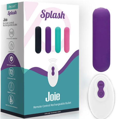 Armony - Splash Joie Vibrator Bullet Silikon Fernbedienung 10 Vibrationen 75 x 19 cm Lila