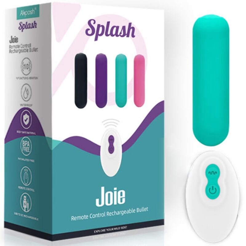 Armony - Splash Joie Vibrator Bullet Silikon Fernbedienung 10 Vibrationen 75 x 19 cm Grün