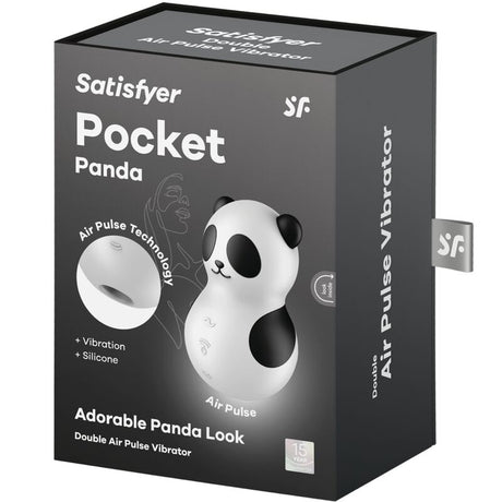Satisfyer - Pocket Panda Stimulator & Vibrator Schwarz Weiss