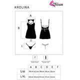 Livco Corsetti Fashion - Krolina Lc 90734 Chemise + Tanga Schwarz S/M