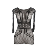 Subblime - 951931 Kurzes Netzkleid mit Nacktem Rücken Eine Grösse