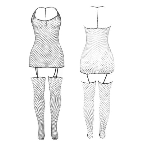 Subblime - 951955 Glnzender Netz-Bodystocking Eine Grösse