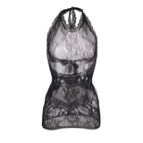 Subblime - 952075 Kurzes Netzkleid mit Rücken und Herzdetail Schwarz Eine Grösse