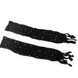 Subblime - 952174 Netz-Bodystocking mit Handschuhen und Diamanten Schwarz Eine Grösse