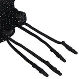 Subblime - 952174 Netz-Bodystocking mit Handschuhen und Diamanten Schwarz Eine Grösse