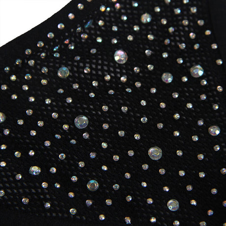 Bodystocking 952174 Netz-Bodystocking mit Handschuhen und Diamanten Schwarz Eine.8