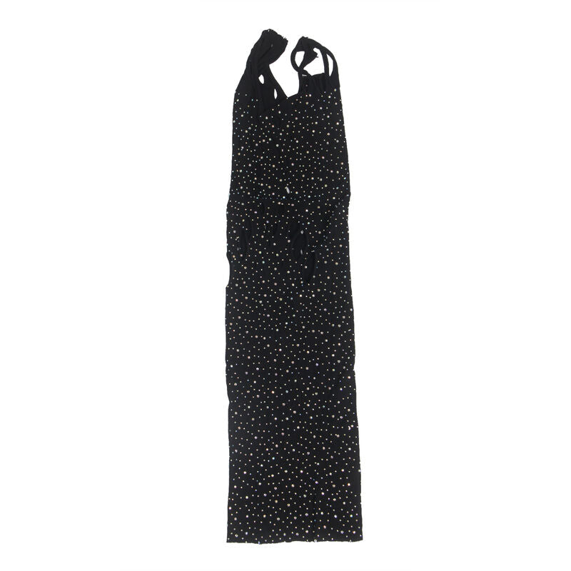 Subblime - 952198 Netz-Kleid mit Brillanten Diamanten Schwarz Eine Grösse