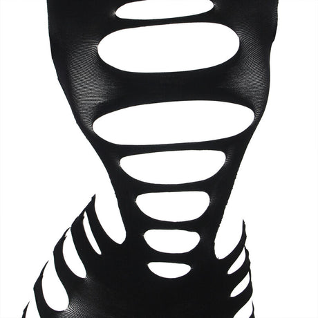 Subblime - 952266 Langrmeliger Elastischer Netz-Kleid Schwarz Eine Grösse