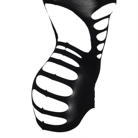 Subblime - 952266 Langrmeliger Elastischer Netz-Kleid Schwarz Eine Grösse