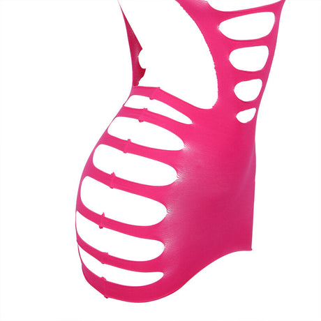 Subblime - 952273 Langrmeliger Elastischer Netz-Kleid Rosa Eine Grösse