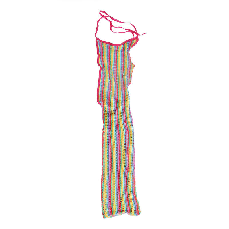 Subblime - 952341 Regenbogen-Netz-Kleid Eine Grösse