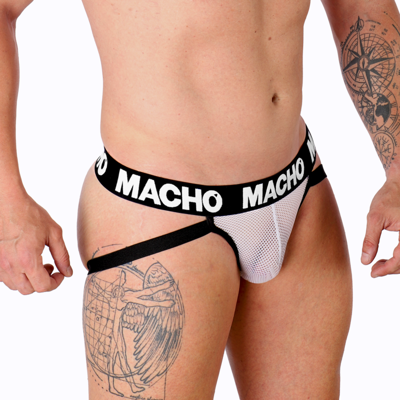Macho - Mx26x1 Jock Grid Weiss M