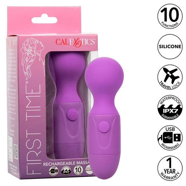 Calexotics - First Time Wiederaufladbares Massagerät 10 Vibrationen Lila