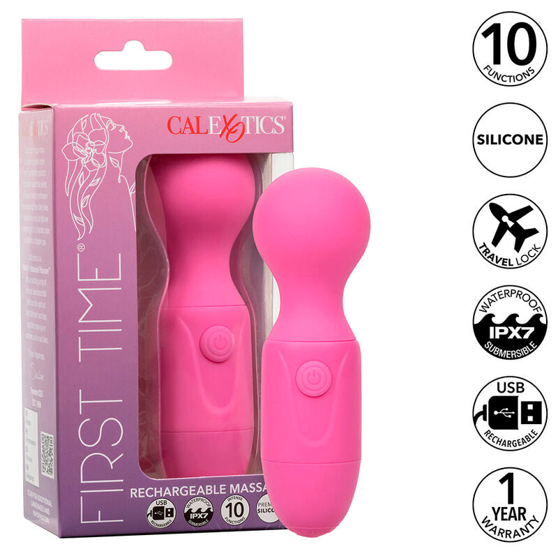 Calexotics - First Time Wiederaufladbarer Massager 10 Vibrationen Rosa