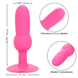 Calexotics - First Time Anal Plug mit Perlensonde 10 Vibrationen Rosa