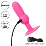 Calexotics - First Time Anal Plug mit Perlensonde 10 Vibrationen Rosa