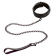 Halsband Nocturnal & Leine Leder Verstellbar Schwarz.1