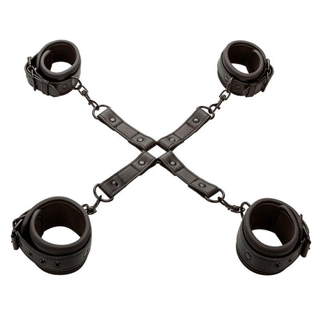 Calexotics - Nocturnal Hog Tie Connector Cuero Einstellbar Schwarz