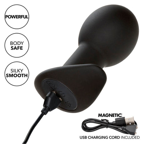 Calexotics - Rock Bottom Anal Plug 10 Vibrationen Silikon Schwarz