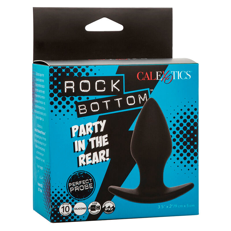 Calexotics - Rock Bottom Perfect Anal Plug 10 Vibrationen Silikon Schwarz