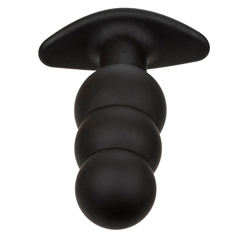 Calexotics - Rock Bottom Anal Plug mit Perlen 10 Vibrationen Silikon Schwarz