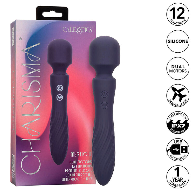 Calexotics - Charisma Mystique Massager Doppelmotor 12 Funktionen 20,5 cm x 4,5 cm Lila