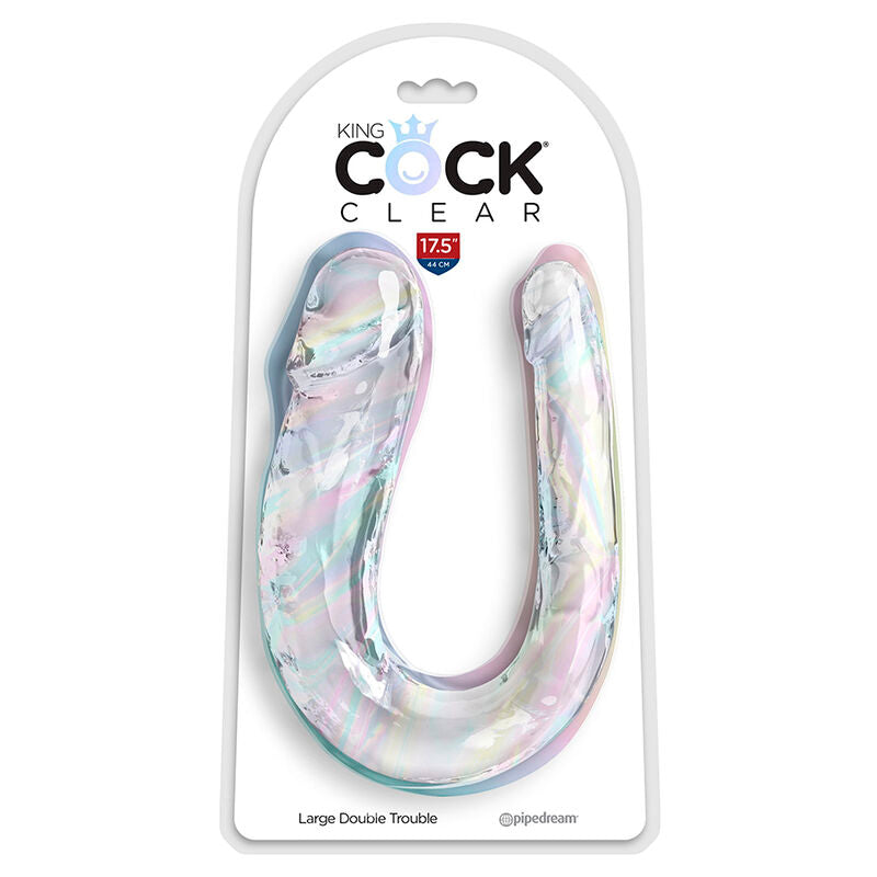 King Cock - Double Trouble Doppeldildo 44 cm Klar