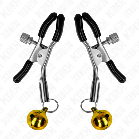Kink - Goldene Einzelne Glocken-Nippelnklemme 6 cm