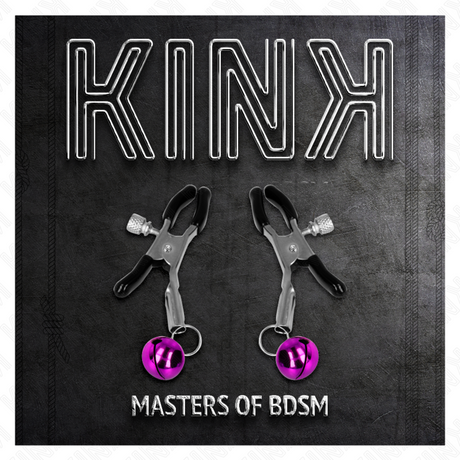 Kink - Lila Nippelklemme mit Einzelnen Glocken 6 cm