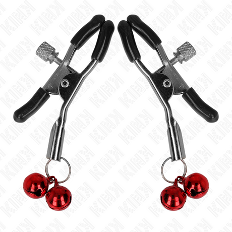 Kink - Doppelte Glocken-Nippelklammere Rot 6 cm