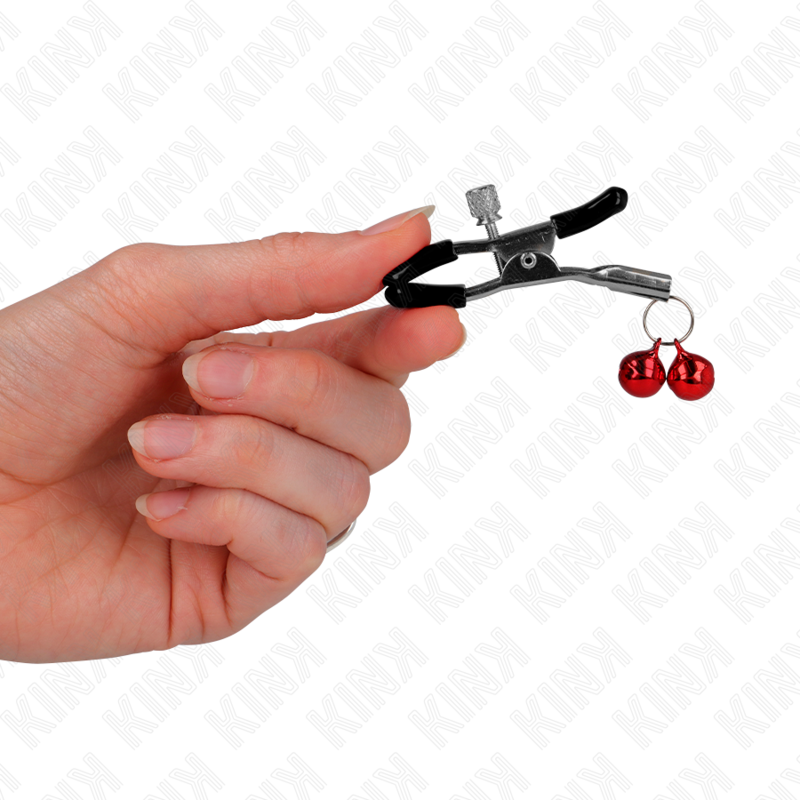 Kink - Doppelte Glocken-Nippelklammere Rot 6 cm