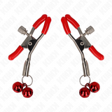 Kink - Rote Doppelglocke Nippelklemme Rot 6 cm