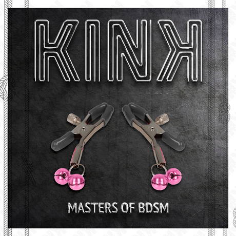 Kink - Doppelglöckchen-Nippelklammer Rosa 6 cm