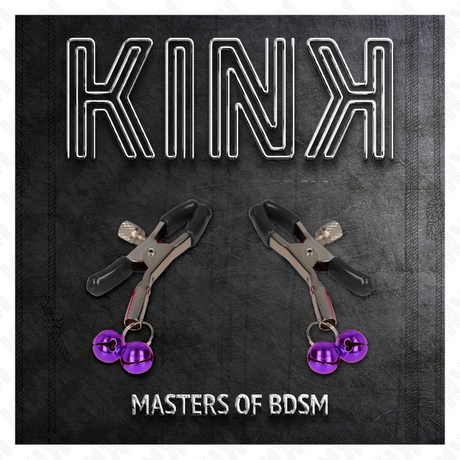 Kink - Doppelglocken-Nippelklammerei Lila 6 cm