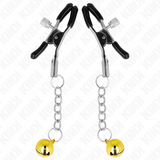 Kink - Goldene Jingle Bell Anhänger-Nippelklammern 6 cm