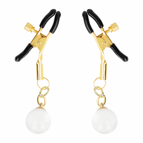 Kink - Glasperlen-Nippelklammern Gold 6 cm